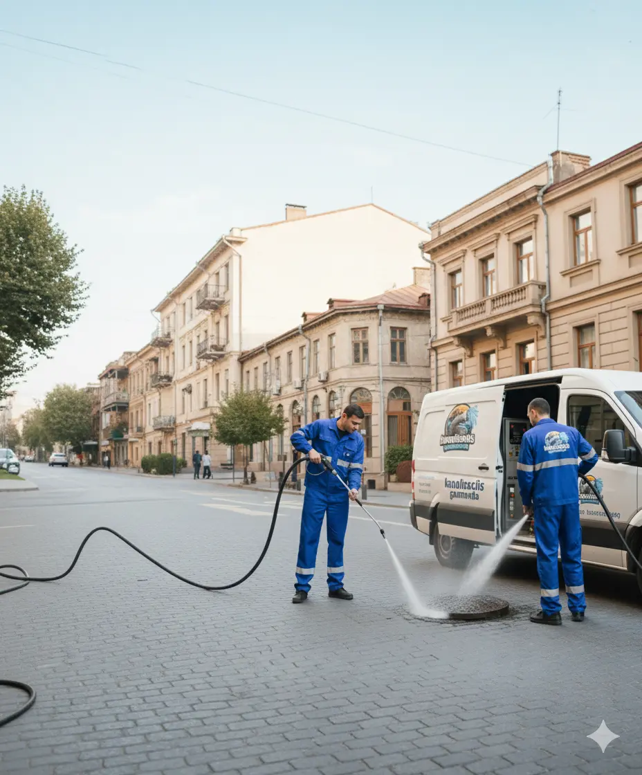 კანალიზაციის გაწმენდა თბილისში - პროფესიონალური სერვისი 24/7